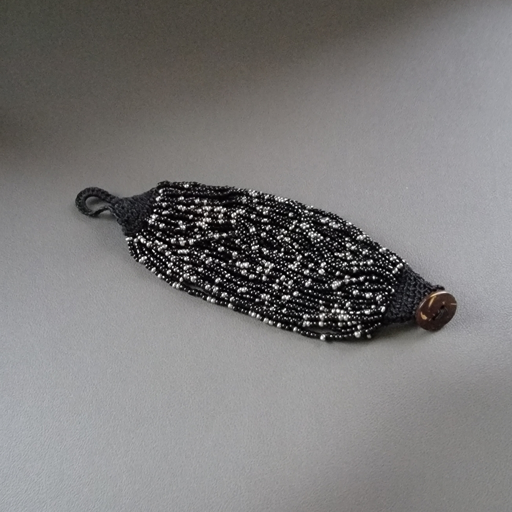 Seed bead thick bracelet